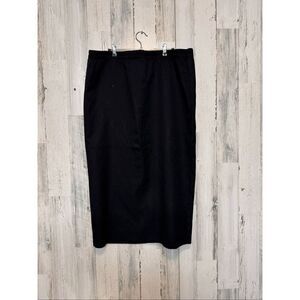 Black Expressions Plus Pull-On Midi Skirt 16W | Classic Stretch Polyester | Work
